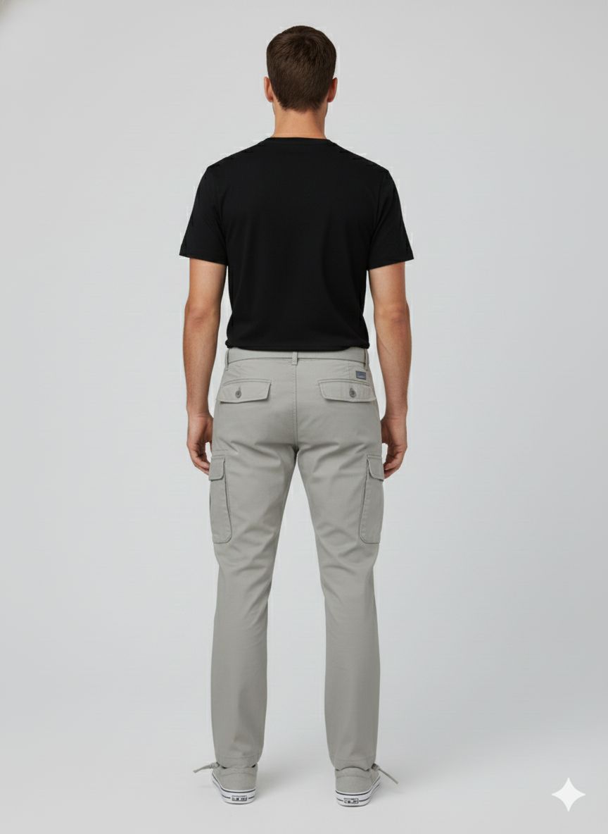 Rareware charcoal off white cargo pants featuring a matching fabrick belt
