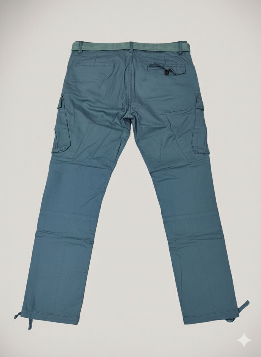 Cargo pants featuring a matching fabric belt